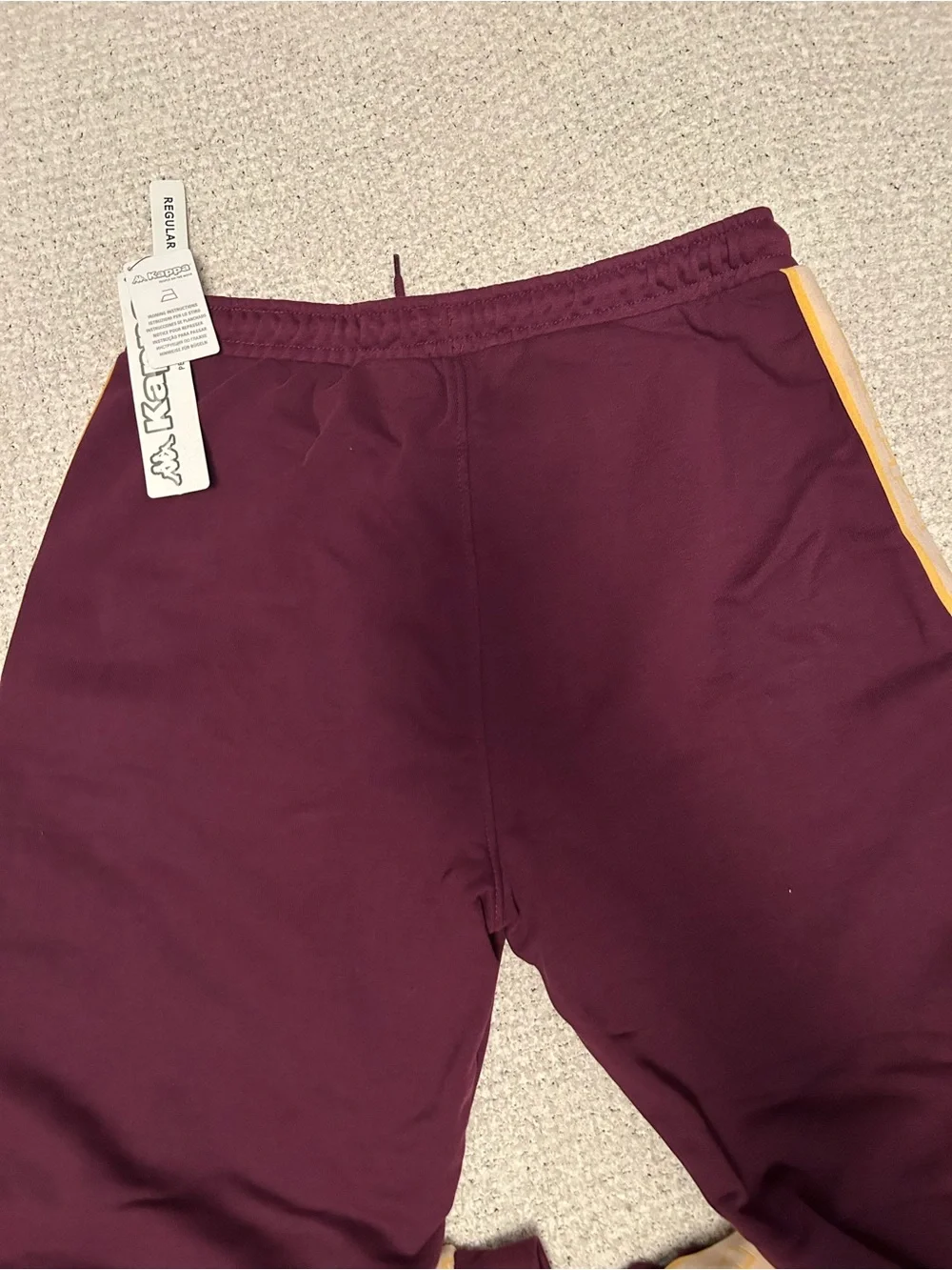 NWT XL Kappa Maroon 222 Banda Wrastoria Track Pant